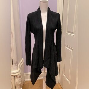 Ply cashmere black long cardigan
